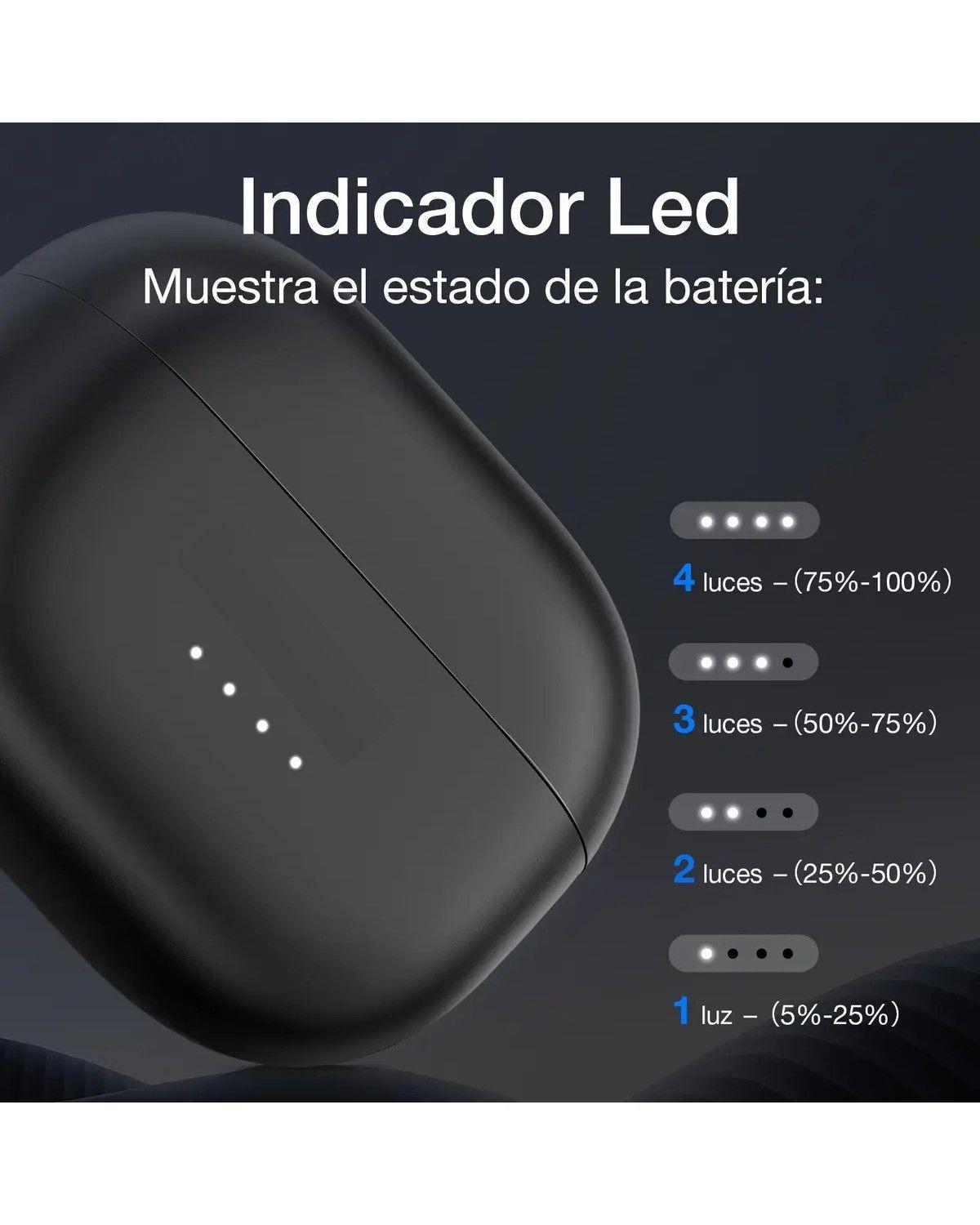 Audifonos Inalambricos Clip-ear AUT210 Auriculares Con Luz 4 Luces Led Manos Libres Bluetooth -1