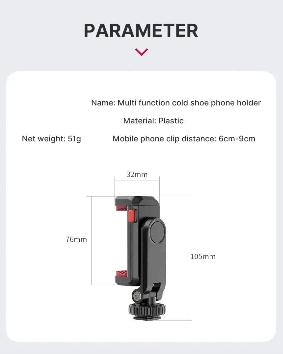 Soporte 360 Celular Abrazadera Zapata Fria-3