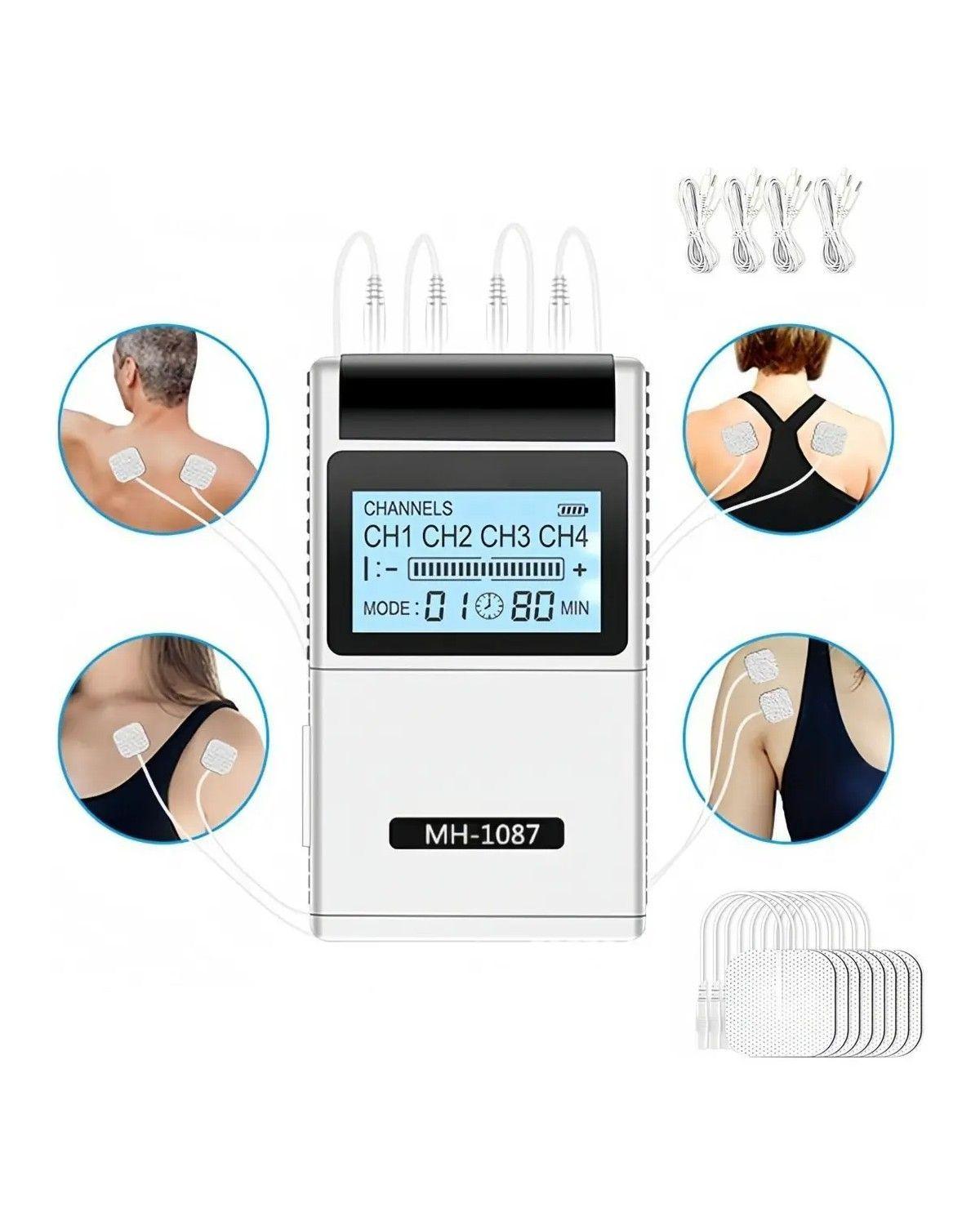 Masajeador Tens Electroestimulador 4 Parches Alivia El Dolor-1