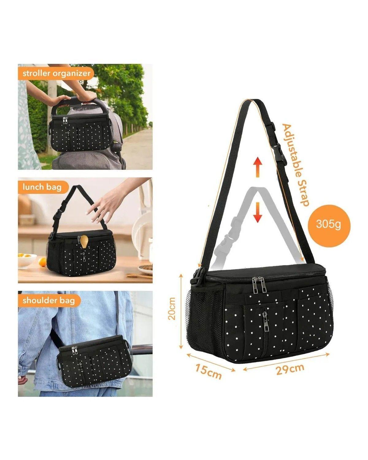 Bolsa Organizadora De Cochecitos Para Mamá Color Negro-2