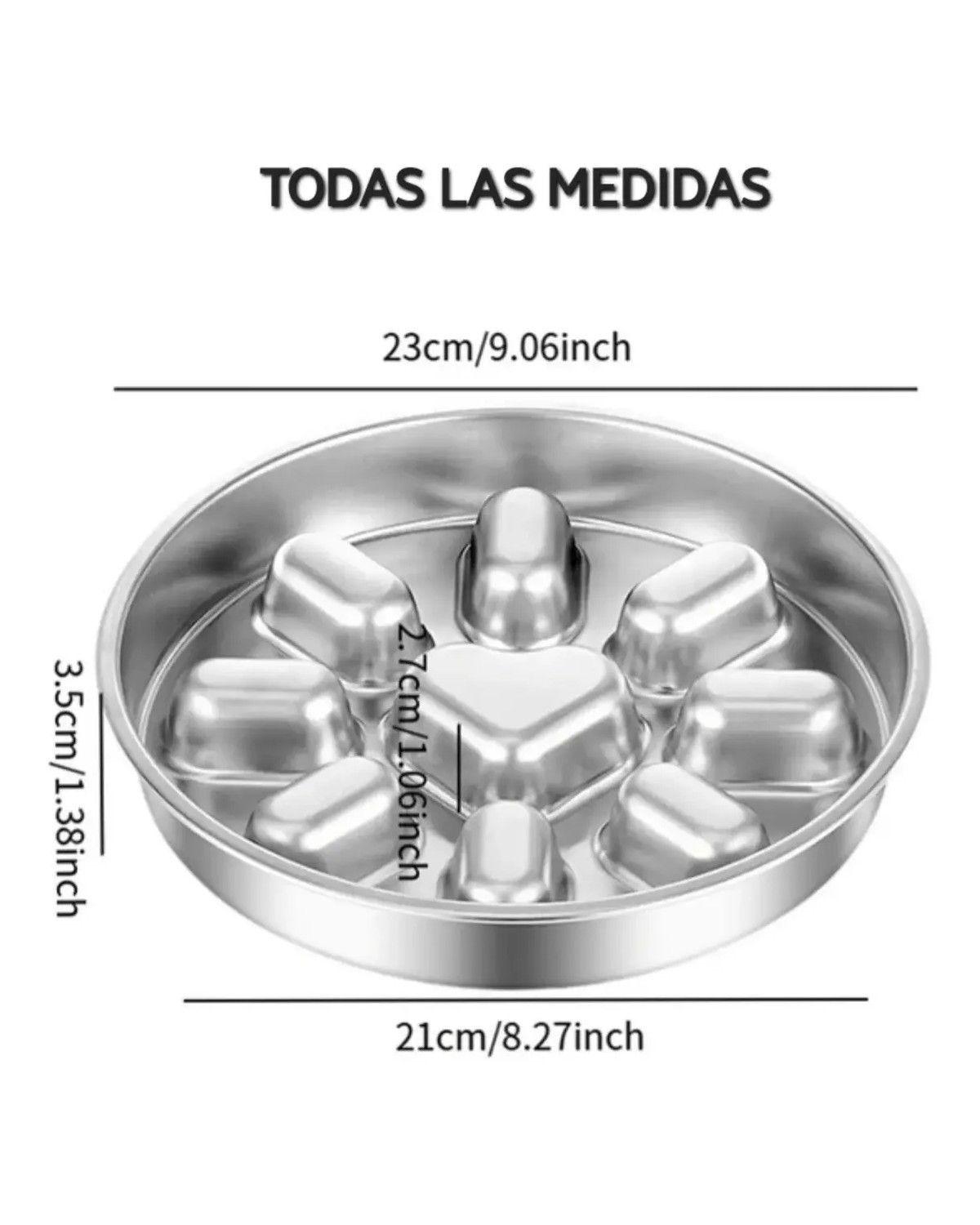 Plato Anti Ansiedad Come Lento Acero Para Perros Mascotas-2