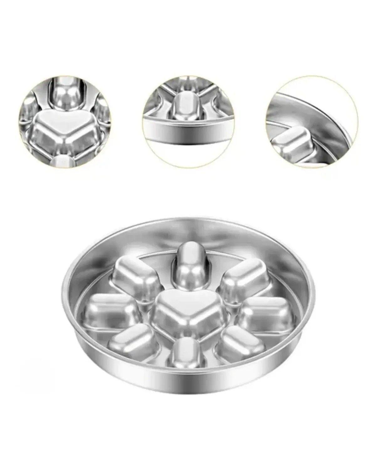 Plato Anti Ansiedad Come Lento Acero Para Perros Mascotas-3