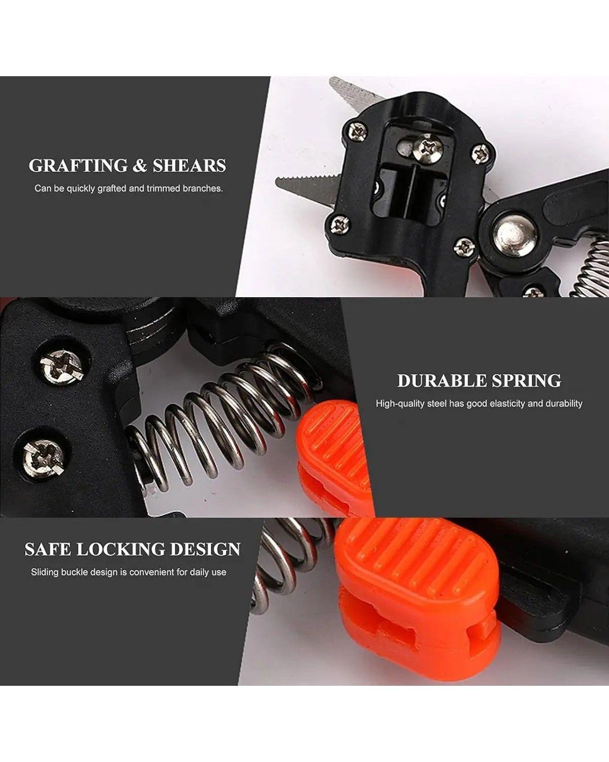 Tijeras Helicóptero Kit Jardinería Injerto Podador Arboles-3