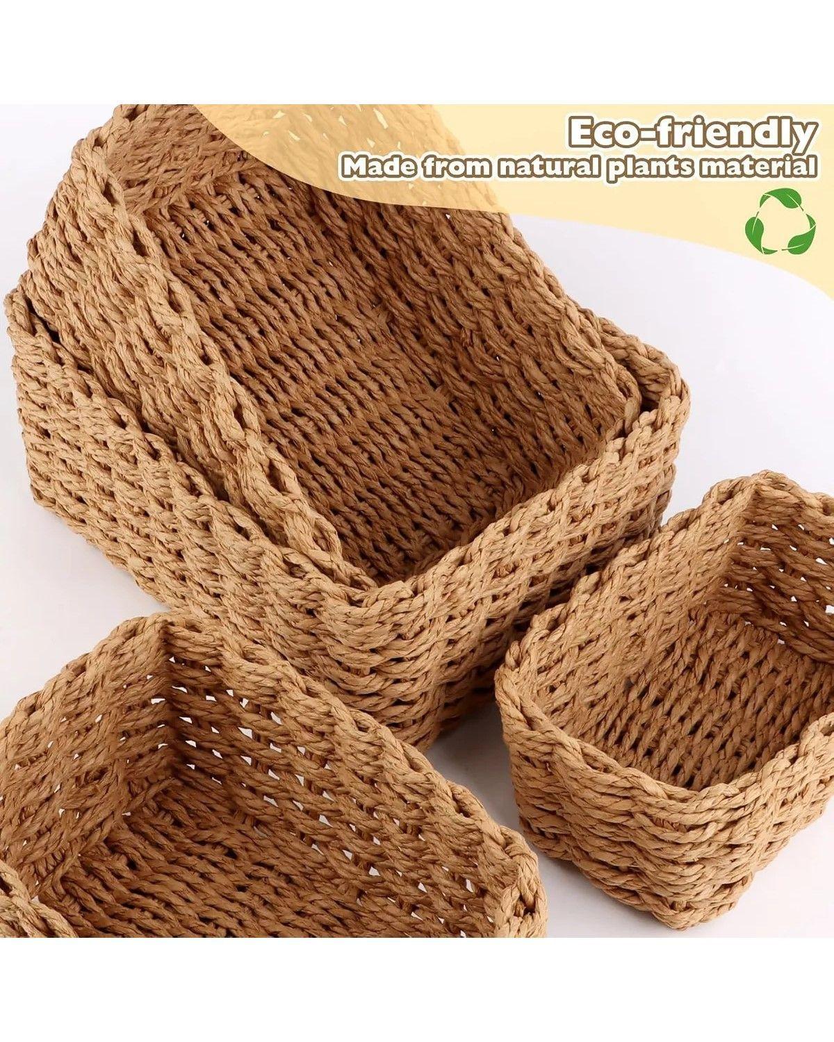 Set 8 Cestas De Almacenamiento Organizadoras Canastas Cestos-3