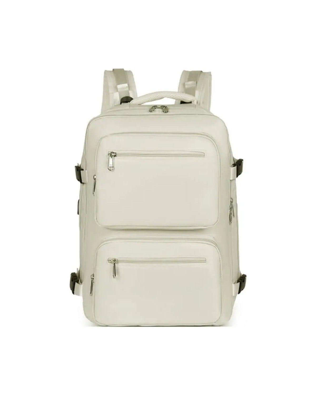 Mochila De Viaje Avión Cabina Expandible  e Impermeable Usb 40l-0