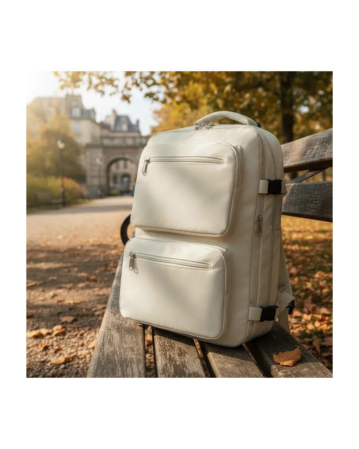Mochila De Viaje Avión Cabina Expandible  e Impermeable Usb 40l-1