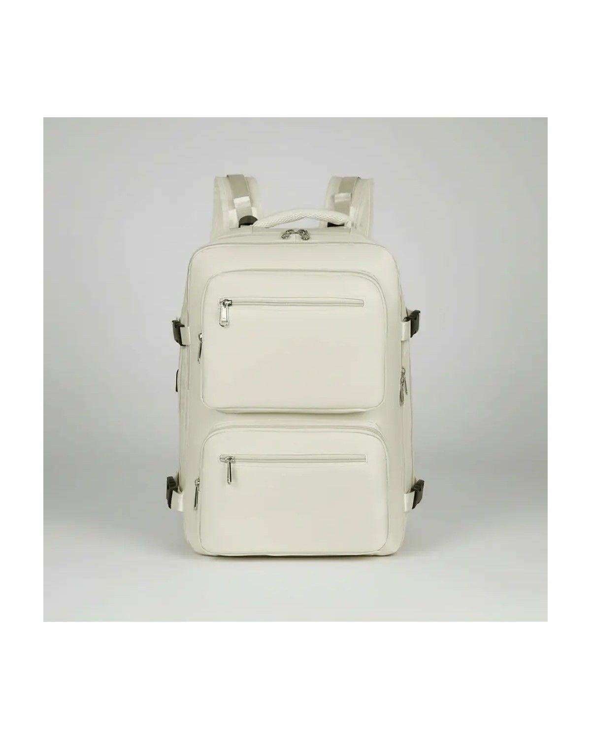 Mochila De Viaje Avión Cabina Expandible  e Impermeable Usb 40l-2