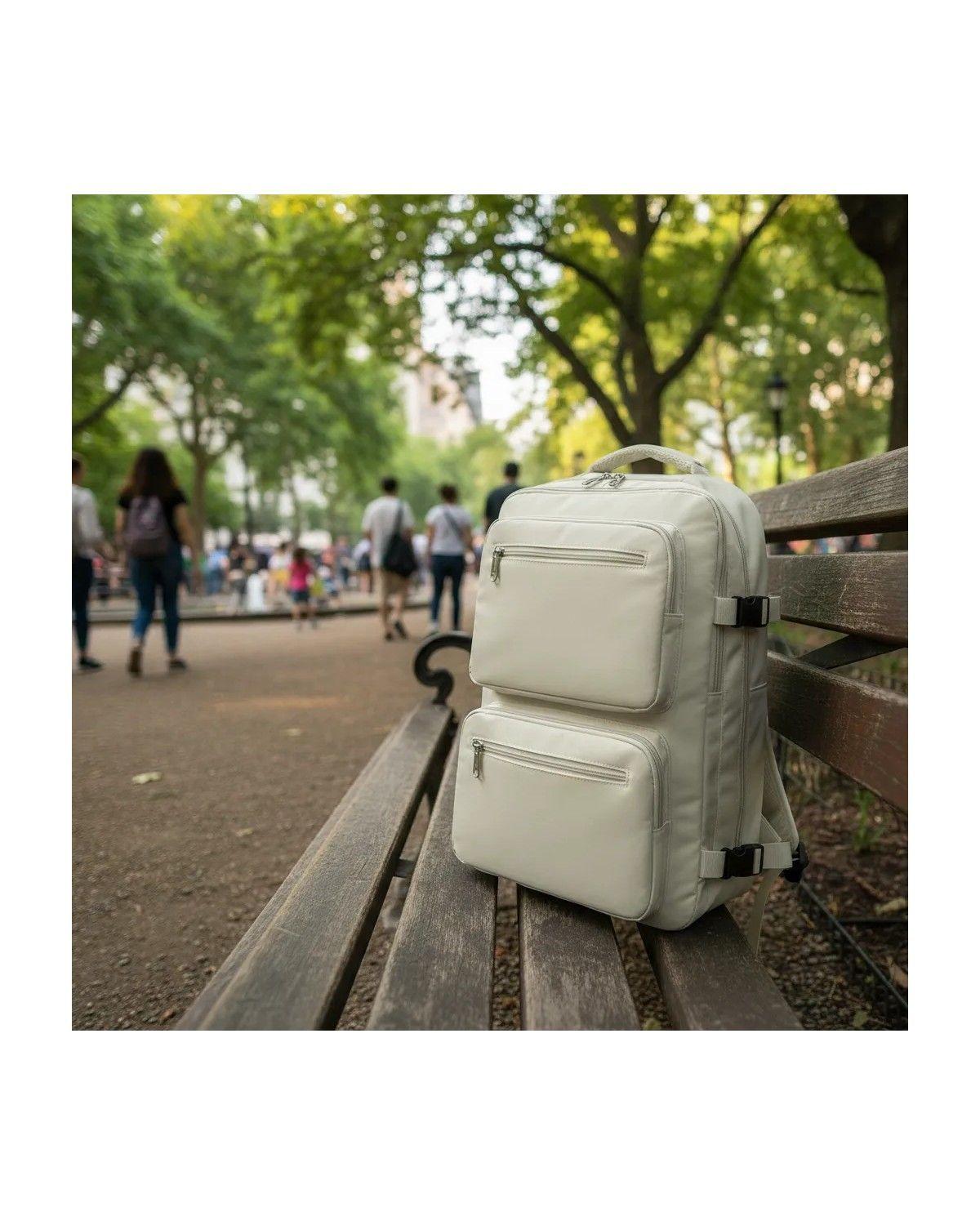 Mochila De Viaje Avión Cabina Expandible  e Impermeable Usb 40l-3