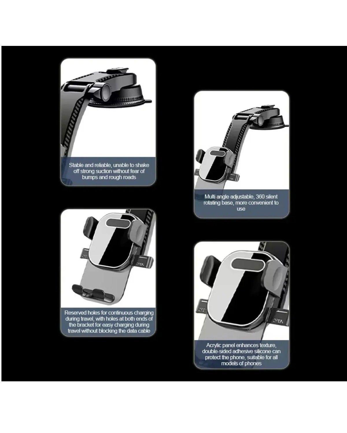 Soporte Celular Para Auto 360° Con Ventosa Firme Tablero-2