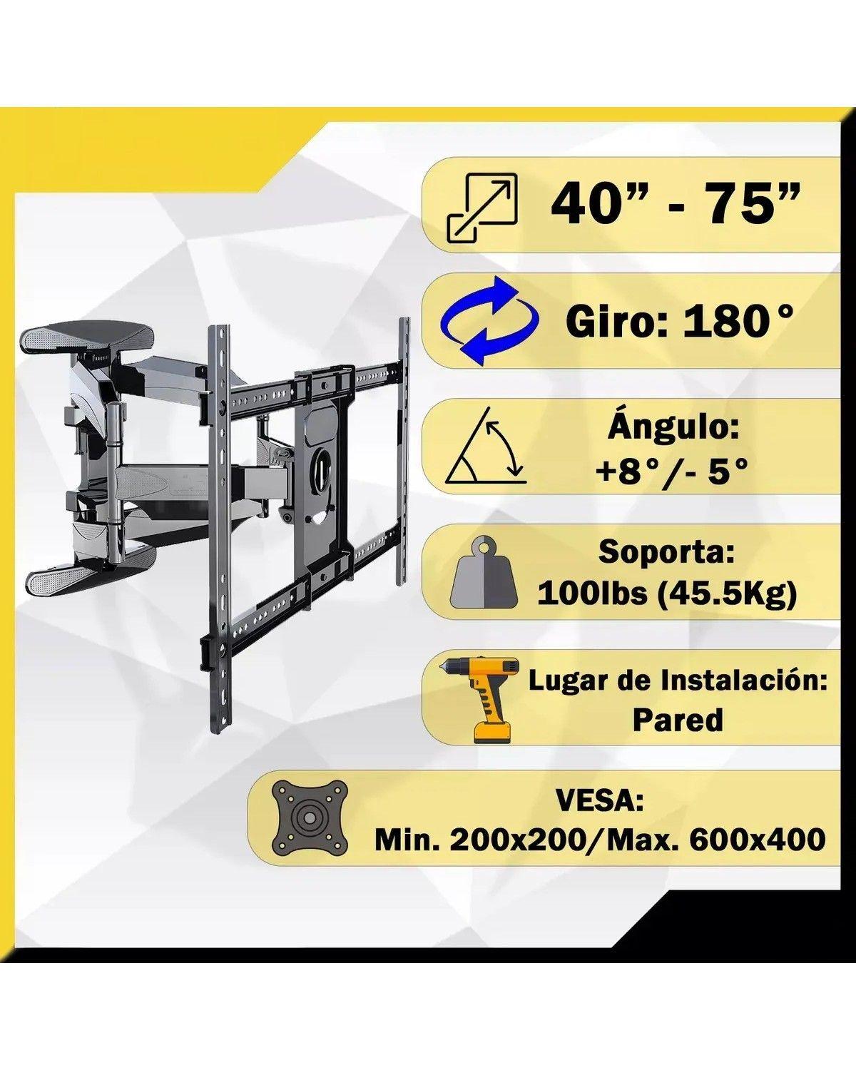 Soporte Para Pantalla Tv Television Pantallas Soporte Tv Pared 40 50 55 65 75 Pulgadas-1