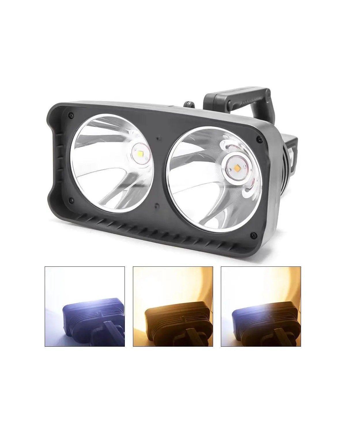 Foco Linterna Led Gigante Alcance 1000 Metros Usb Doble Foco-1