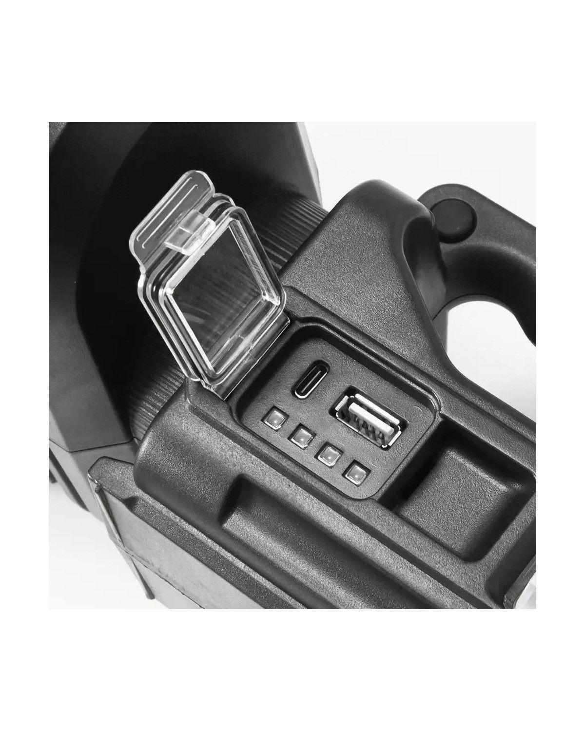 Foco Linterna Led Gigante Alcance 1000 Metros Usb Doble Foco-2