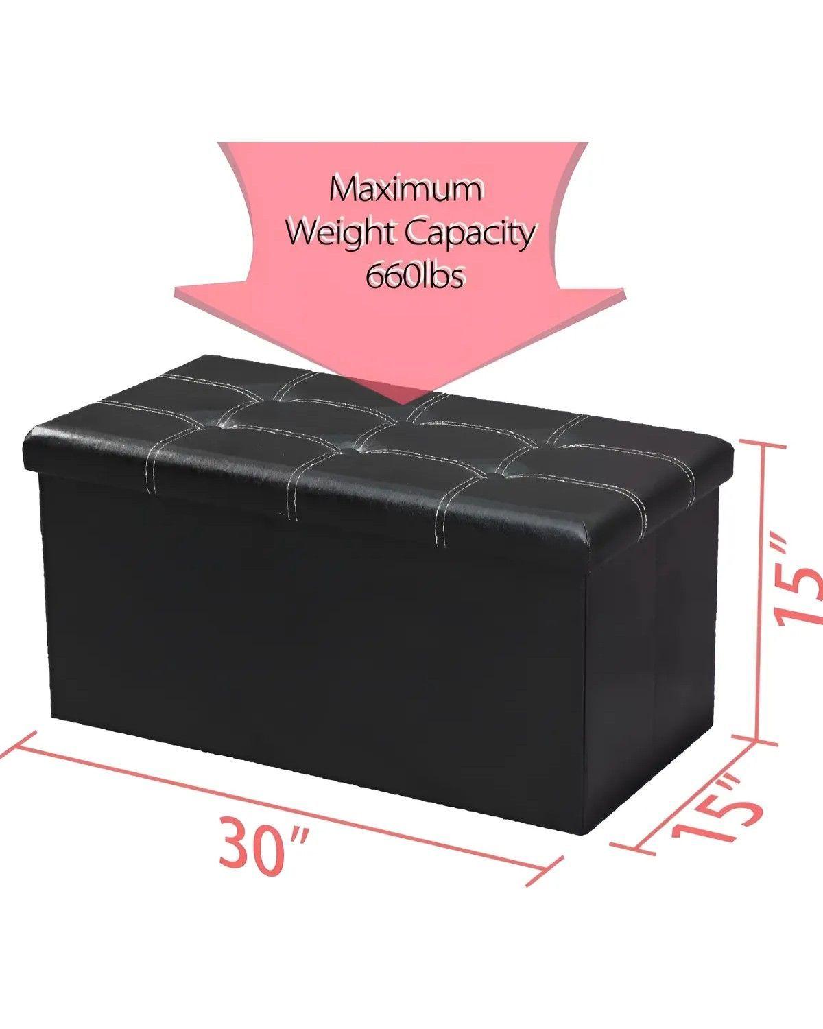 X2 Banqueta Baul Organizador Puff Sillon 76x38cm-2