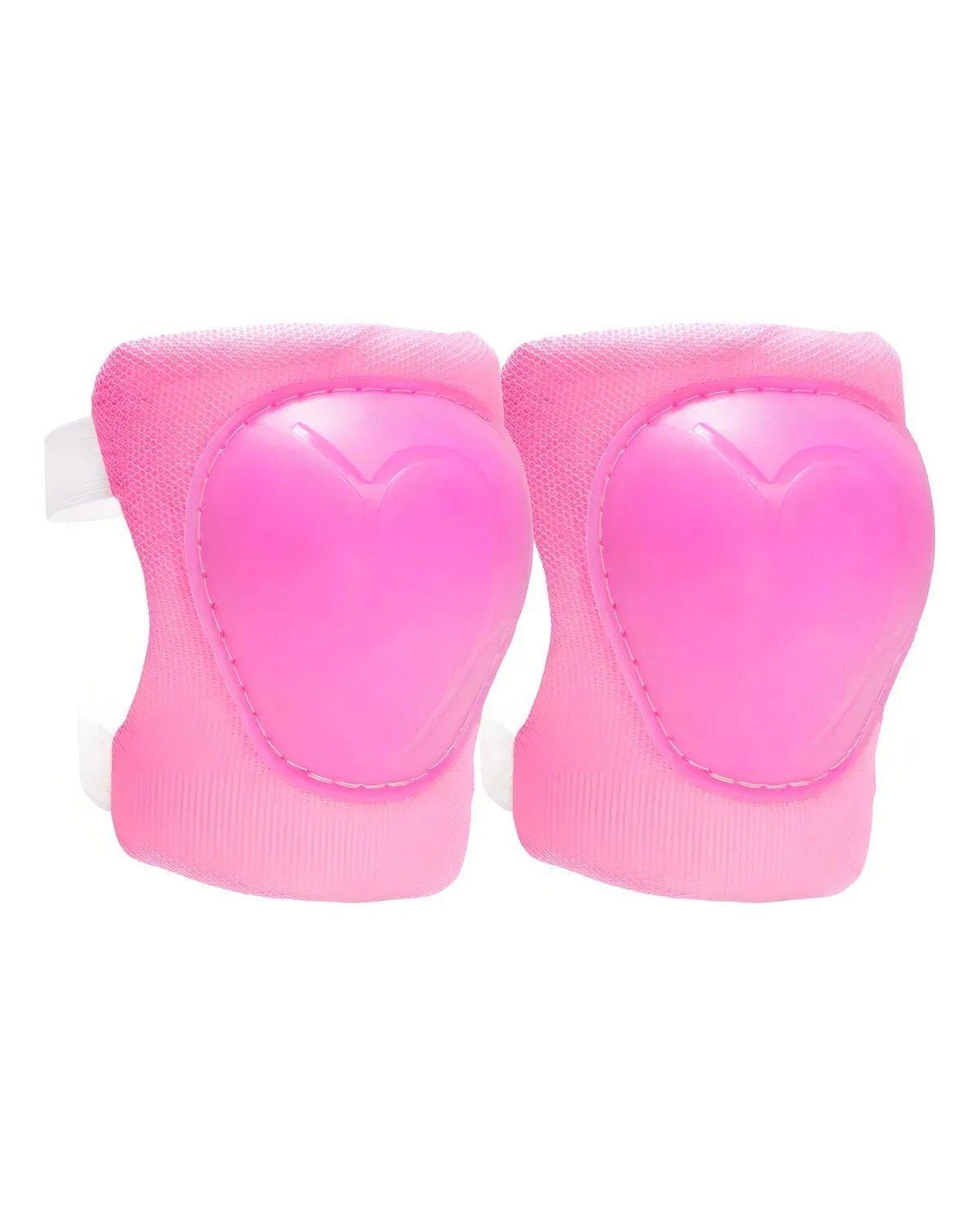 Casco Bicicleta Set Niñas Casco Rodillera+codera+muñequeras Color Rosa Talla S-3