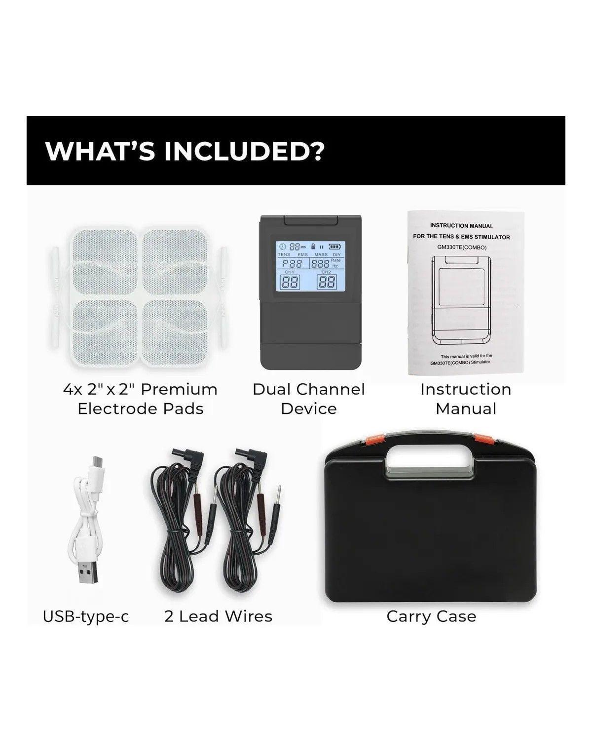 Tens + Electroestimulador Muscular Electroterapia Masajes-2