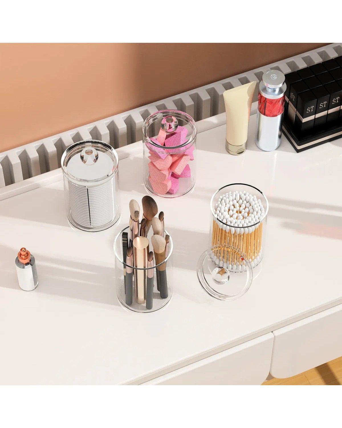 Organizador Acrilico De Maquillaje 4pzs Color Transparente-3