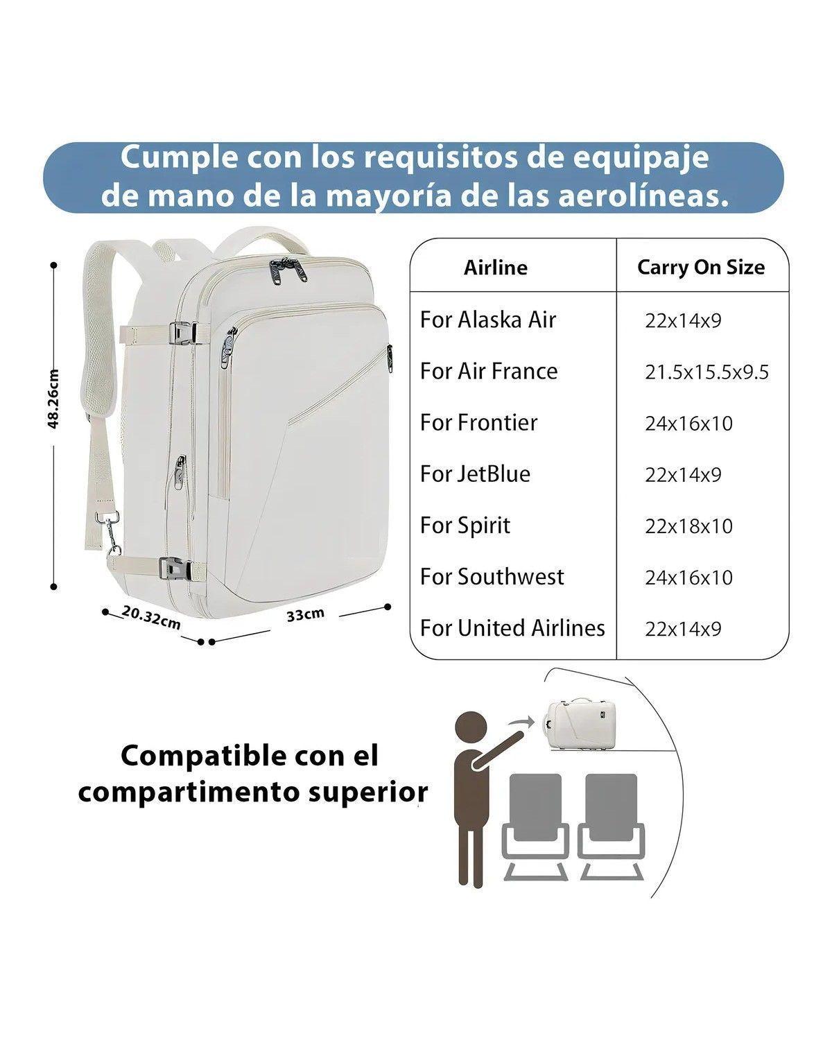 Mochila De Viaje Impermeable Expandible Antirrobo Grande-4