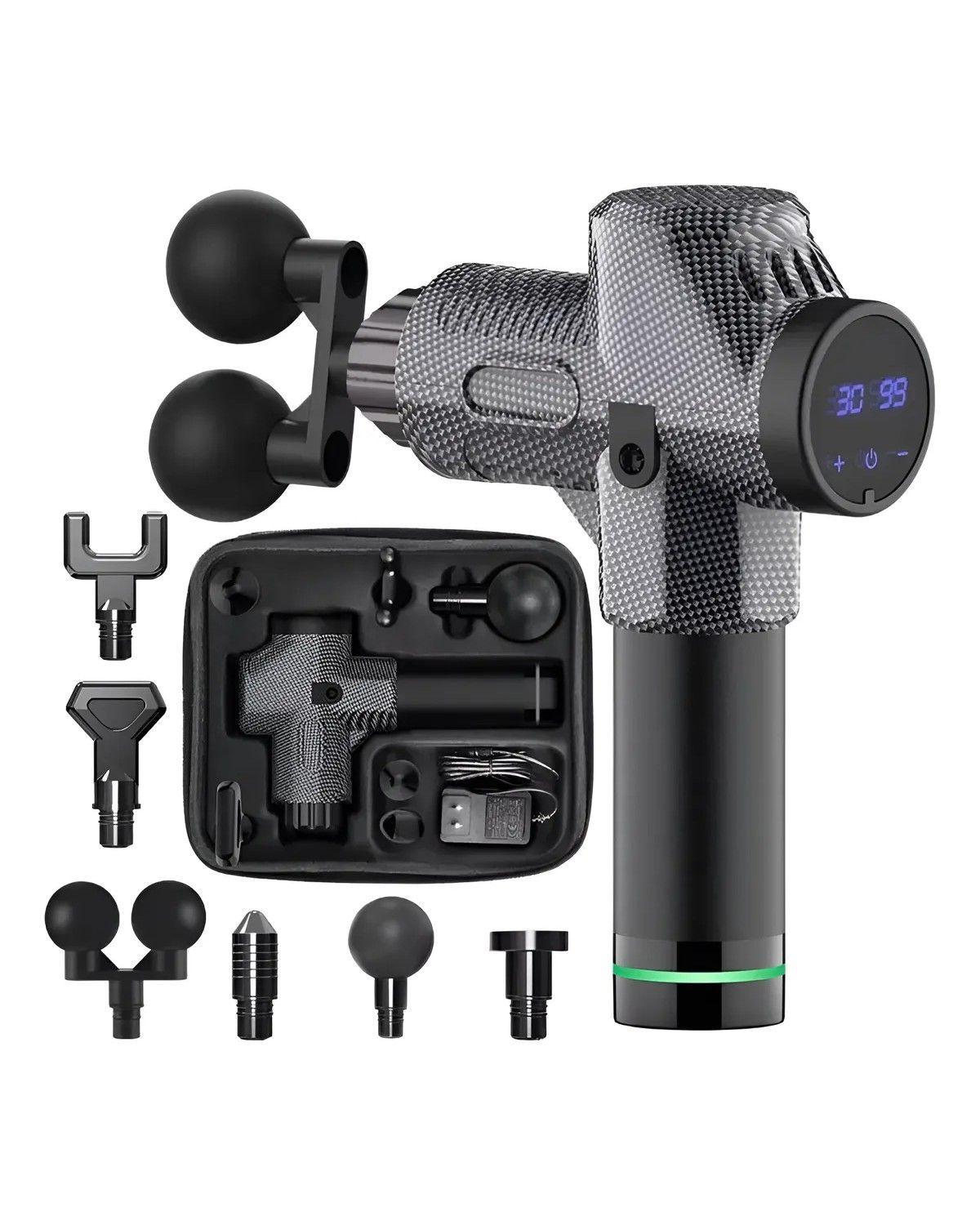 Masajeador Muscular Pistola Masaje 30 Velocidades Digital-0