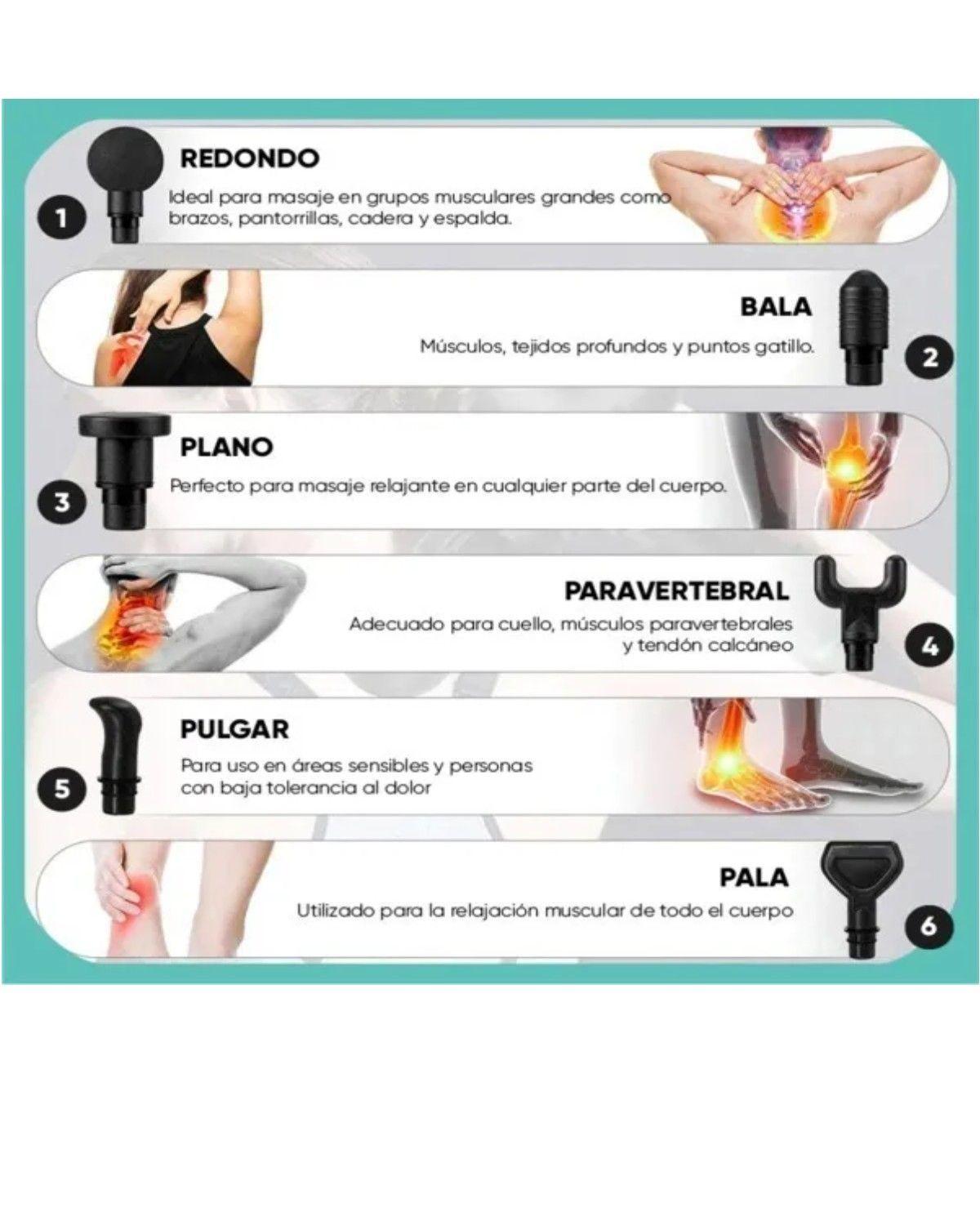 Masajeador Muscular Pistola Masaje 30 Velocidades Digital-3