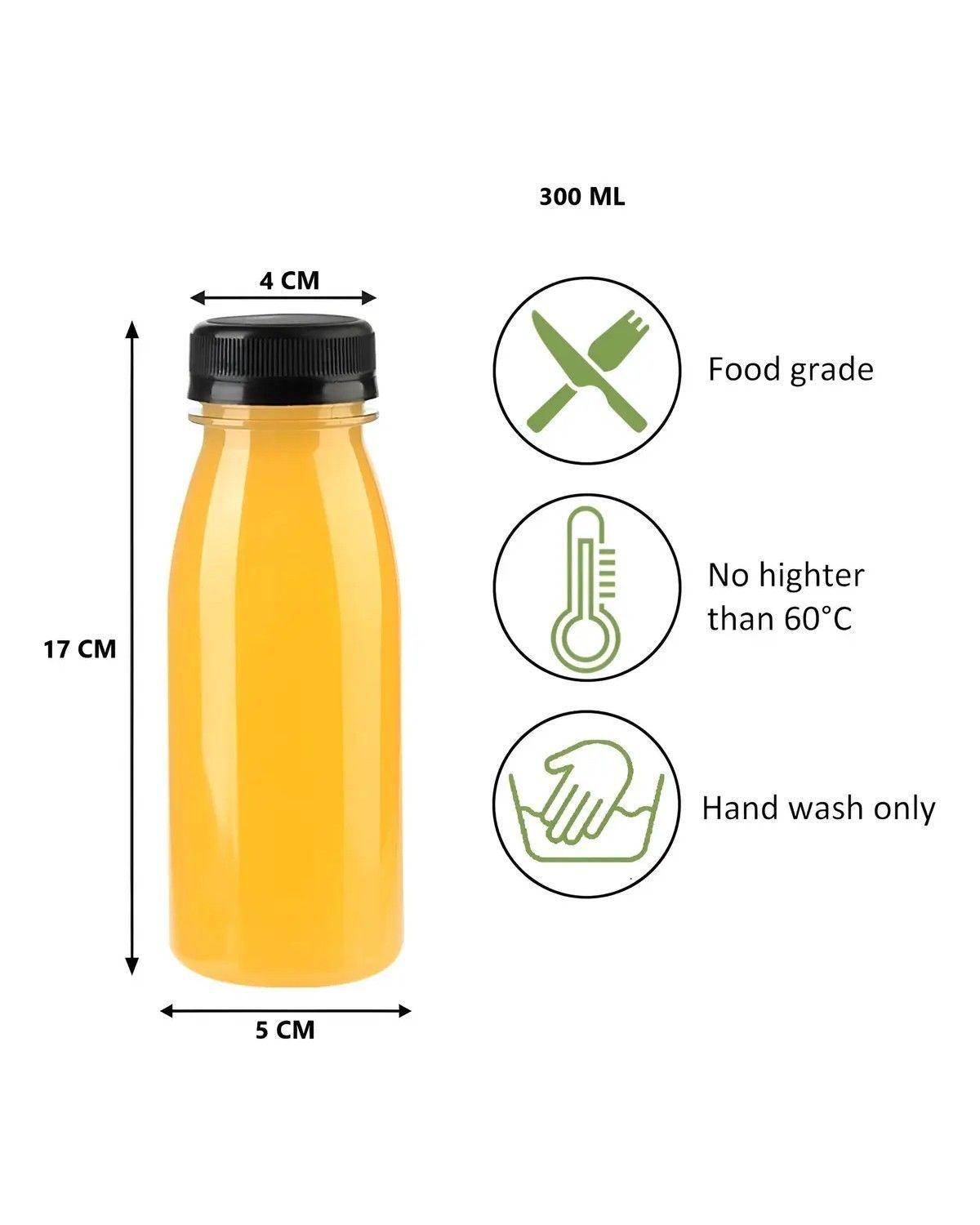 X24 Botellas Plasticas Transparentes Botella Con Tapa 300ml-2