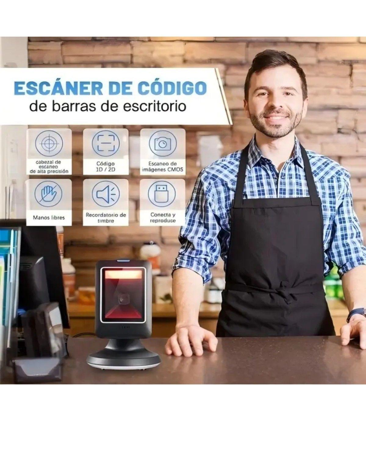 Omnidireccional Lector De Código De Barras Con Usb-3