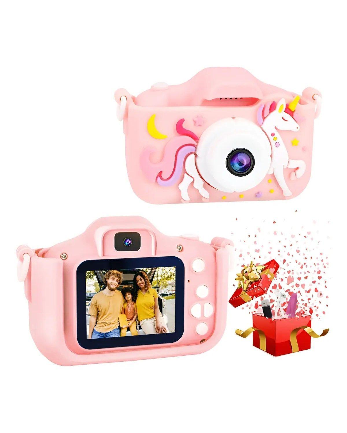 Mini Cámara Fotográfica Digital Para Niños Con Funda Y 32 Gb-0