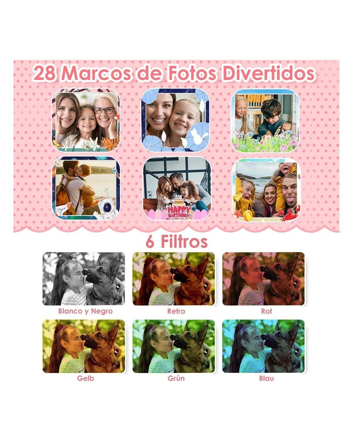 Mini Cámara Fotográfica Digital Para Niños Con Funda Y 32 Gb-3