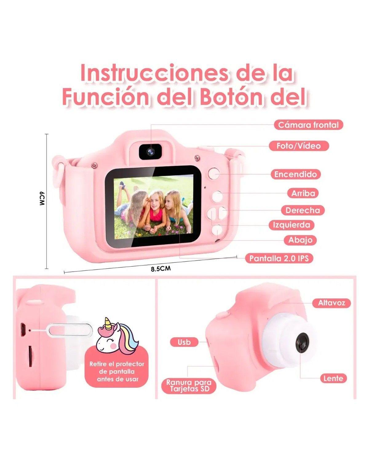 Mini Cámara Fotográfica Digital Para Niños Con Funda Y 32 Gb-4