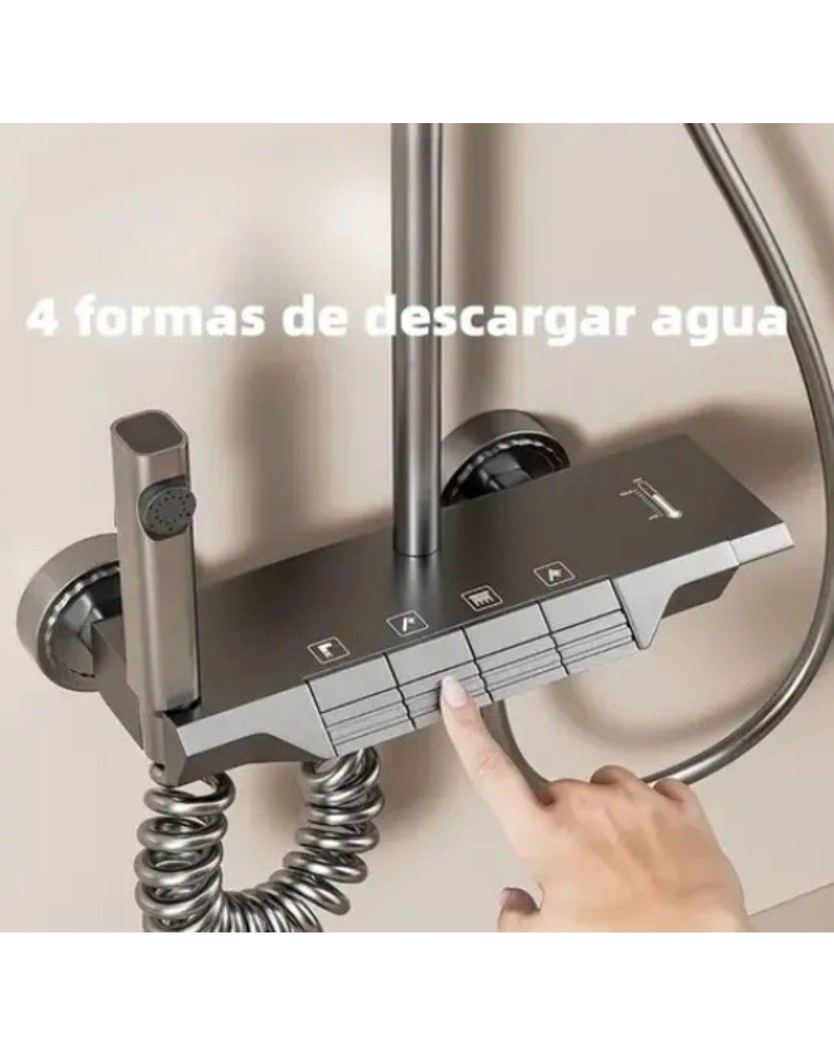Ducha Columna Acero Inoxidable 4 Funciones Digital Moderno-3