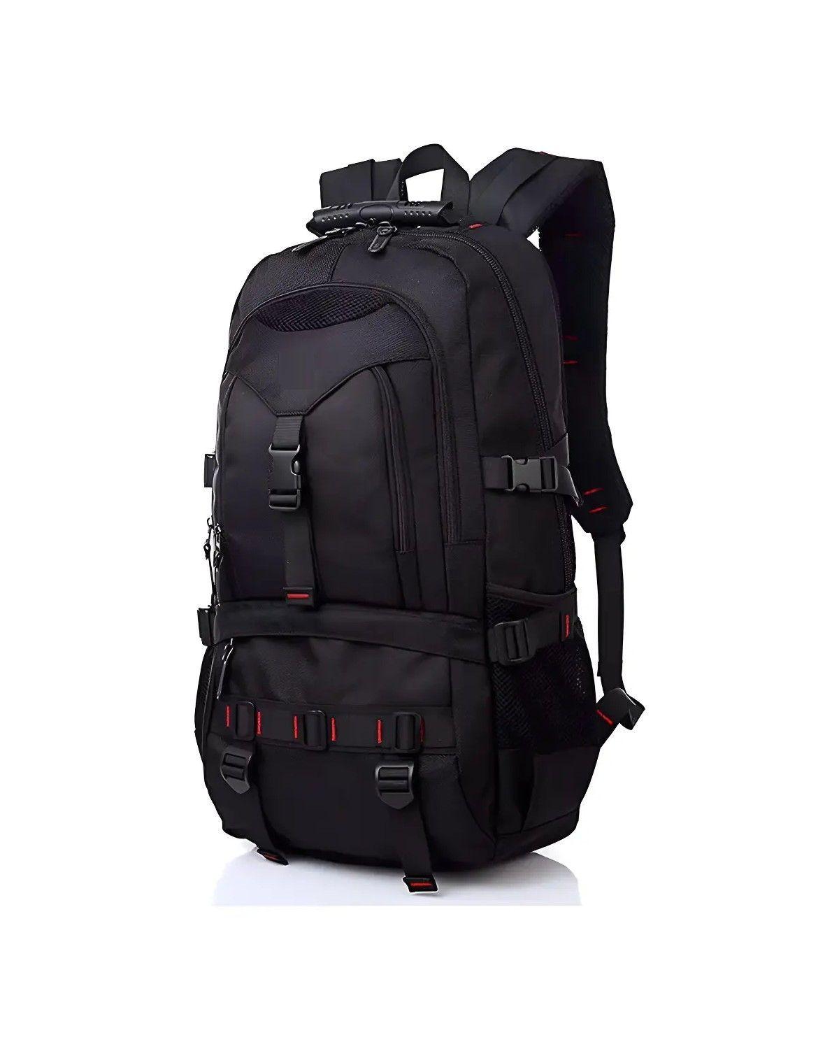 Mochila Notebook Outdoor Impermeable 35 lt Nylon Balistico - Negro-0