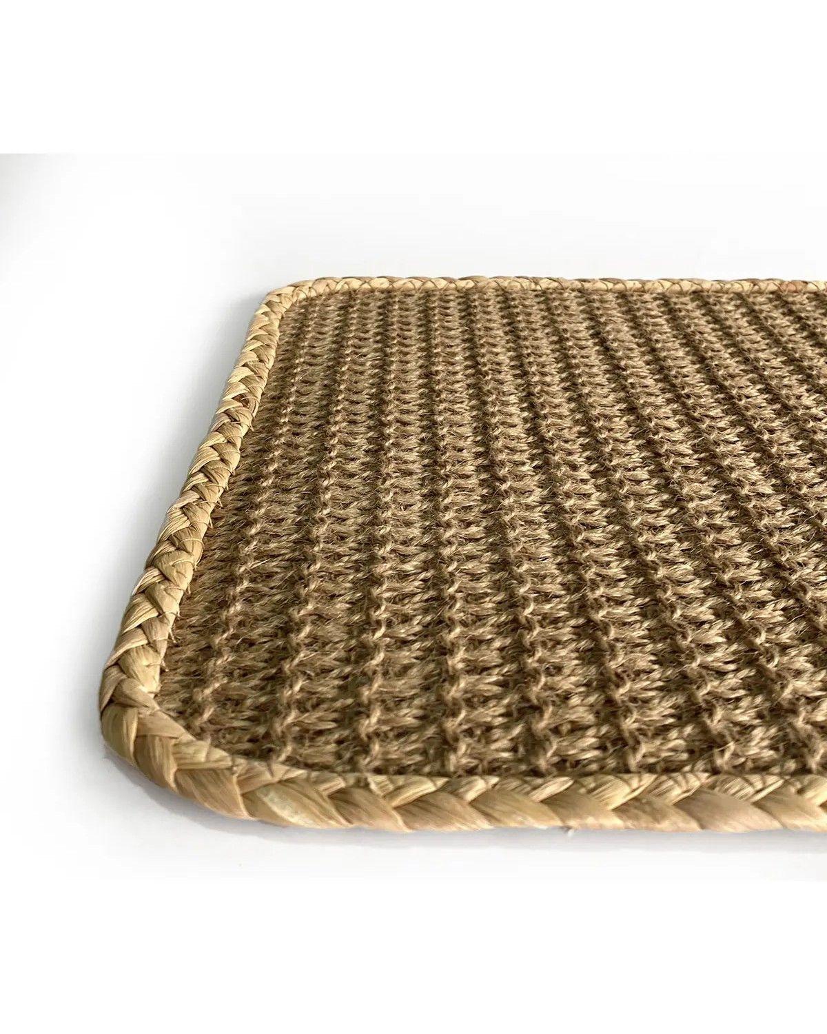 Set 4 Individuales Rectangulares Yute De 30x45cms Color Fibra Natural-2