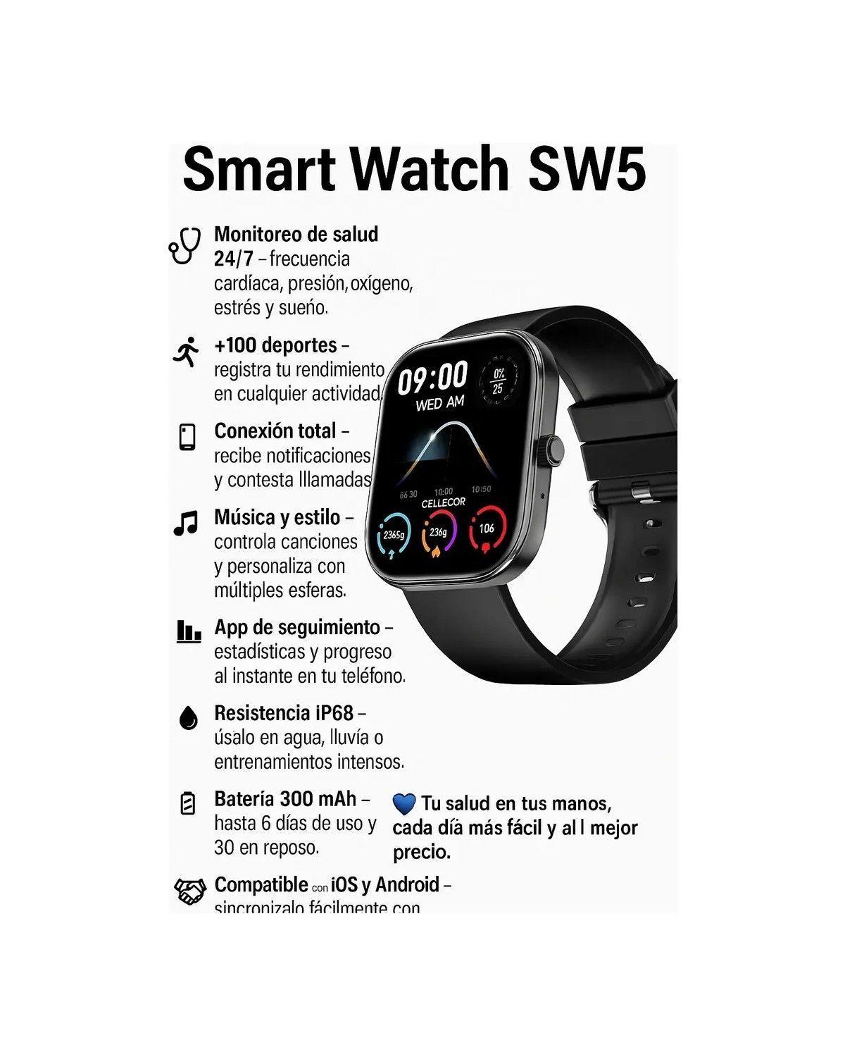 Smartwatch Ip68, Reloj Inteligente 300mah Mujer / Hombre-0