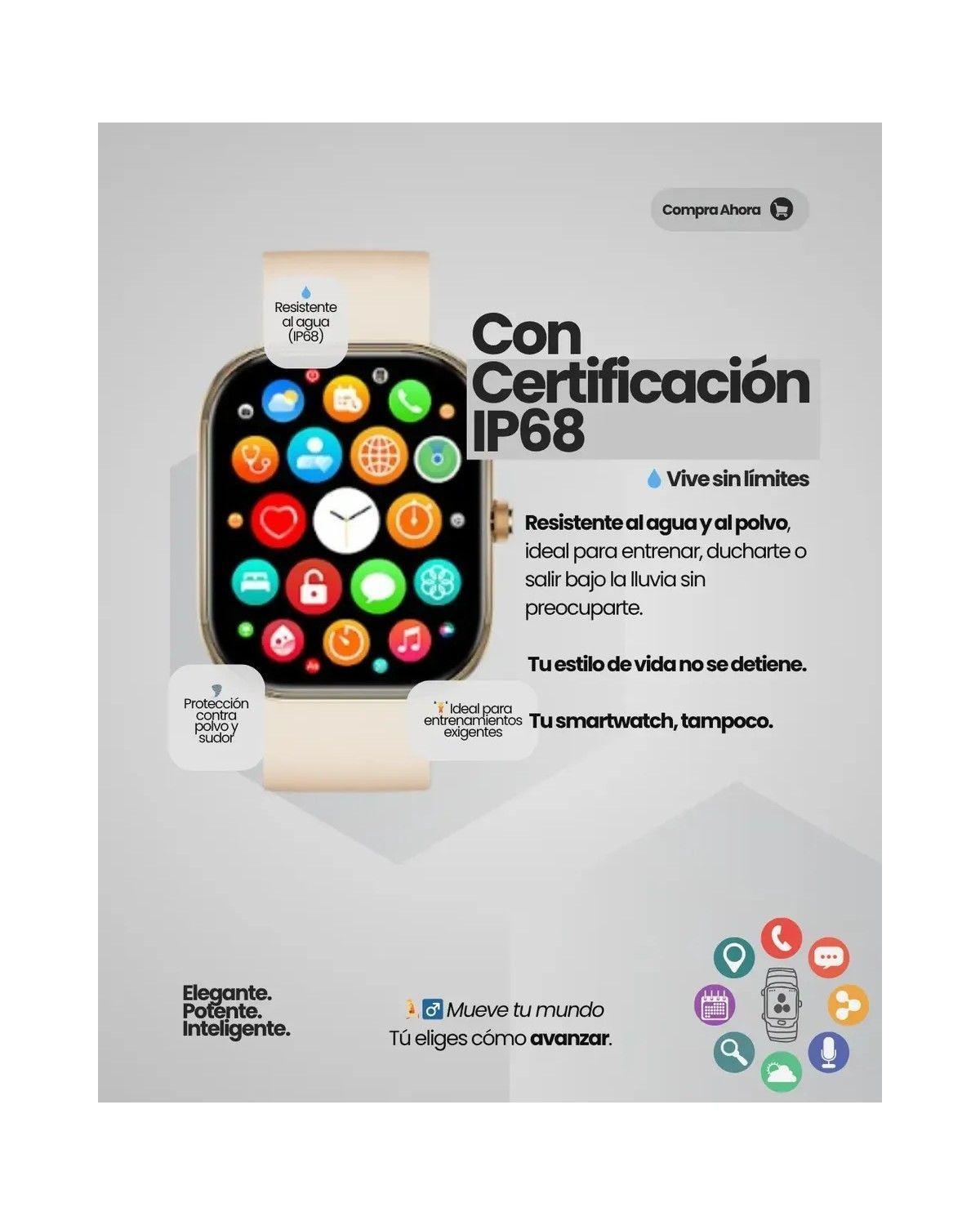 Smartwatch Ip68, Reloj Inteligente 300mah Mujer / Hombre-3