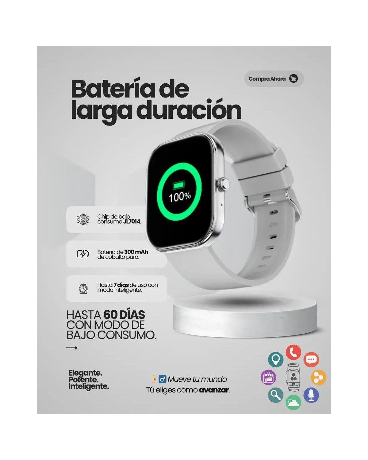 Smartwatch Ip68, Reloj Inteligente 300mah Mujer / Hombre-4