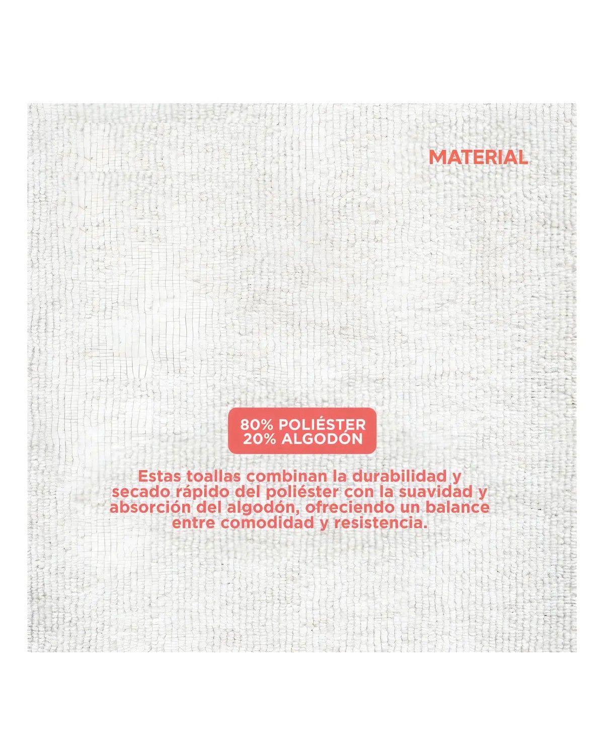 Toallas De Baño Algodon Suave 350 Gsm Cuerpo Y Manos Poliester Absorbente Set X2-2