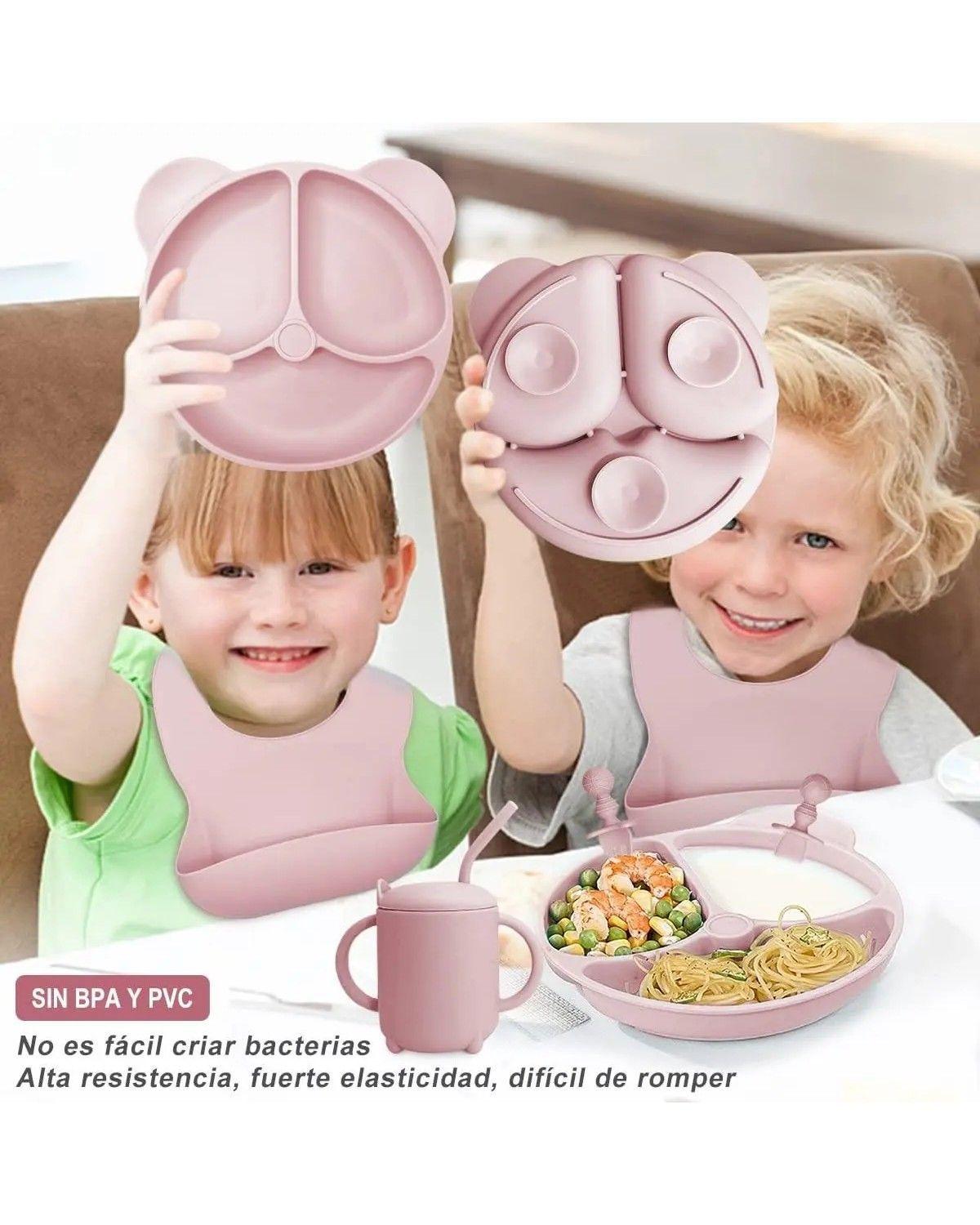Set De Alimentación Silicona Dividida Con Ventosa Bebés 10pz-4