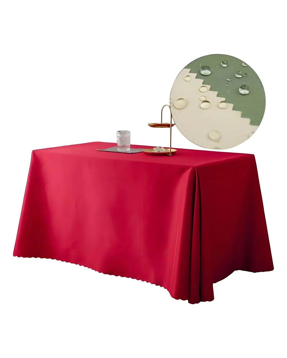 Mantel Rectangular de Algodón con Borlas y Diseño de Rayas Beige-4