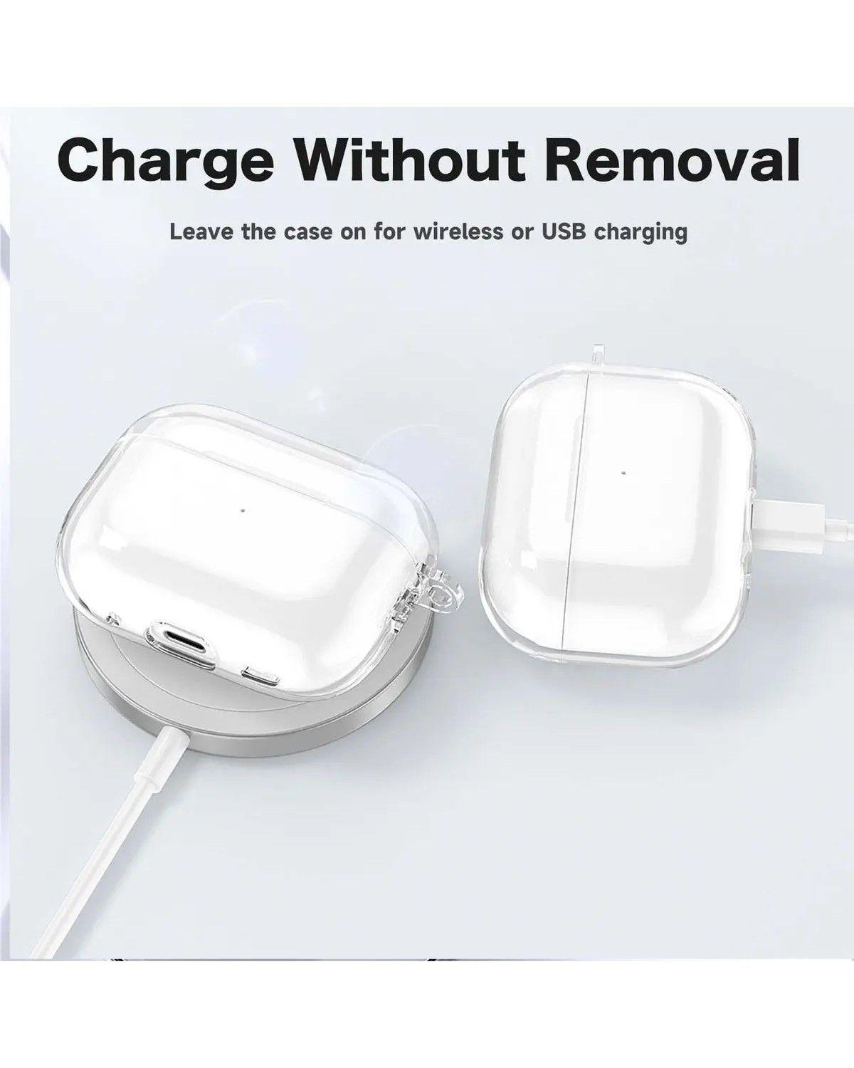 Carcasa Funda Silicona Para AirPods Pro 3 Transparente-2