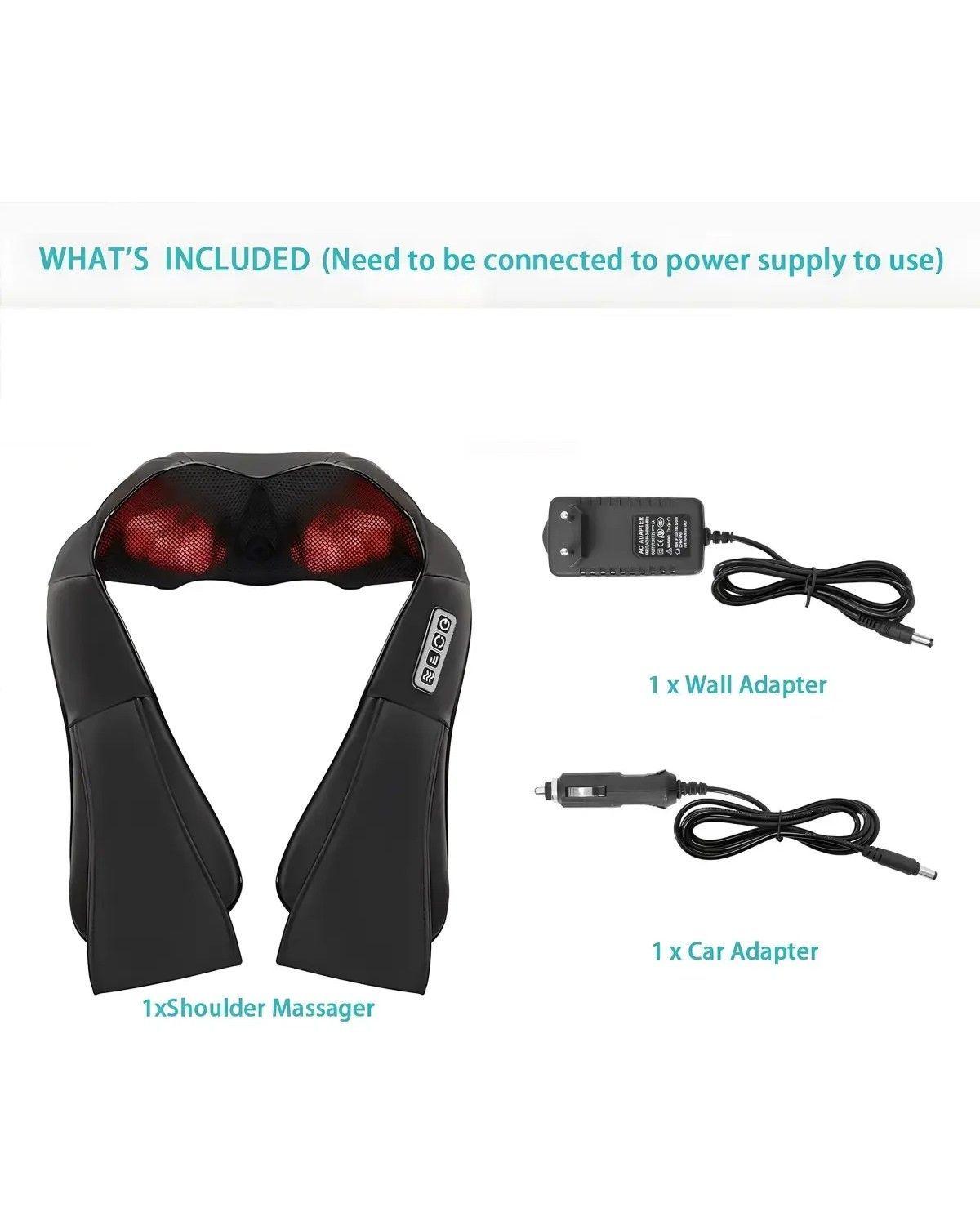 Masajeador Corporal Para Cuello Hombros Negro-2