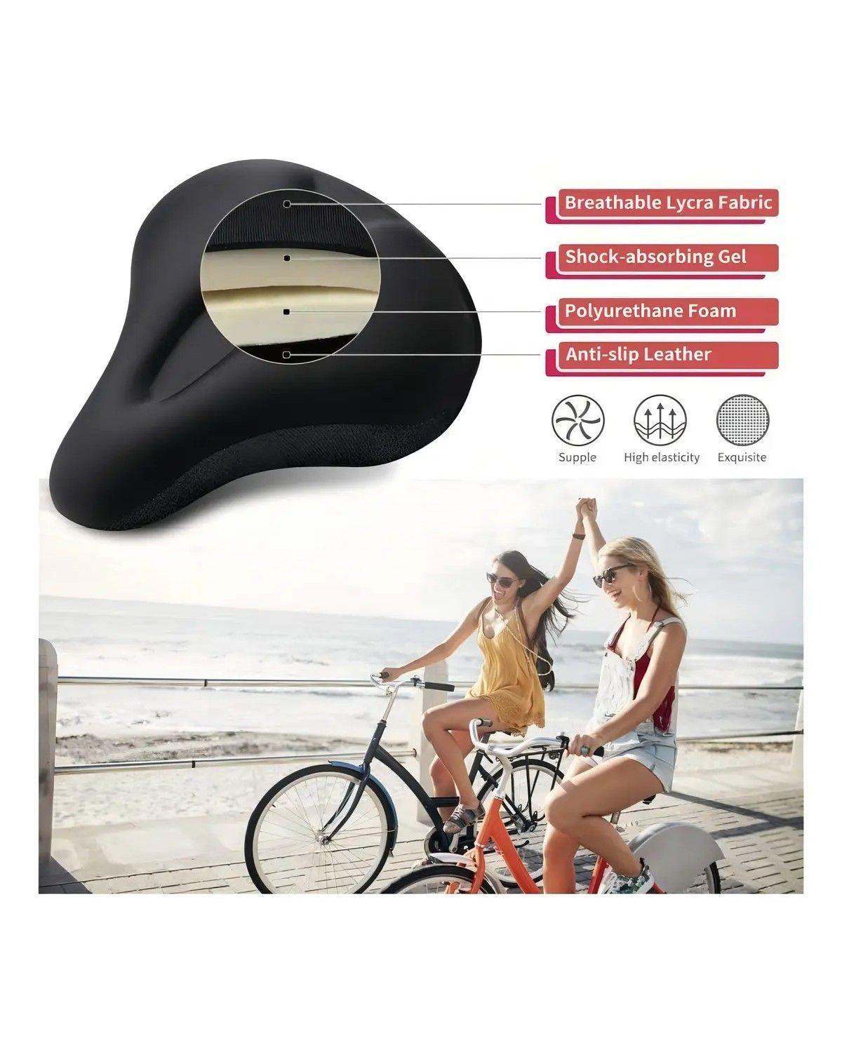 Forro Para Asiento De Bicicleta cubre Sillin De Gel Estandar-3