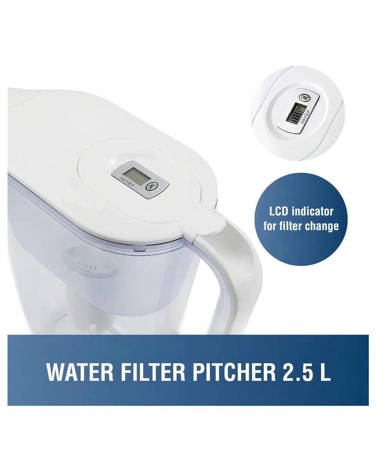 Jarro Purificador De Agua 2.5 Lts Con Filtro Blanco-2