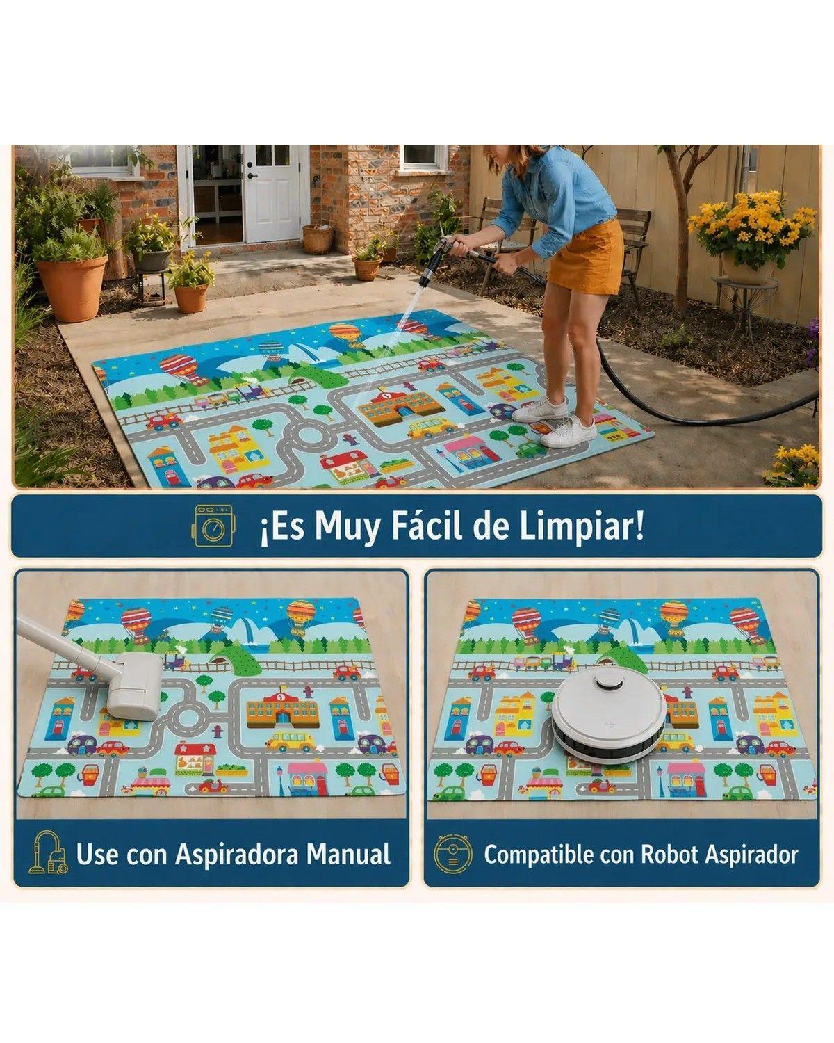 Alfombra Infantil Nino Autopista Bebe Juguete Diseno Ciudad-2