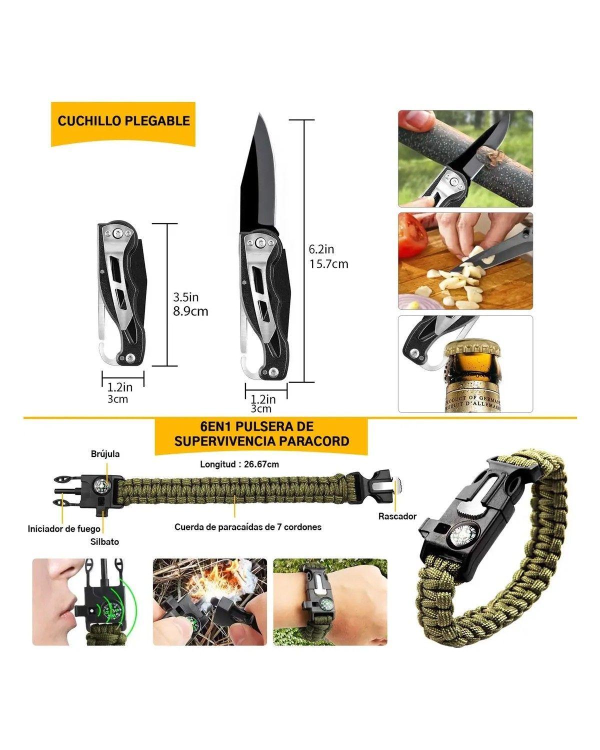 Kit De Supervivencia De Accesorios Para Camping 60 En 1-1