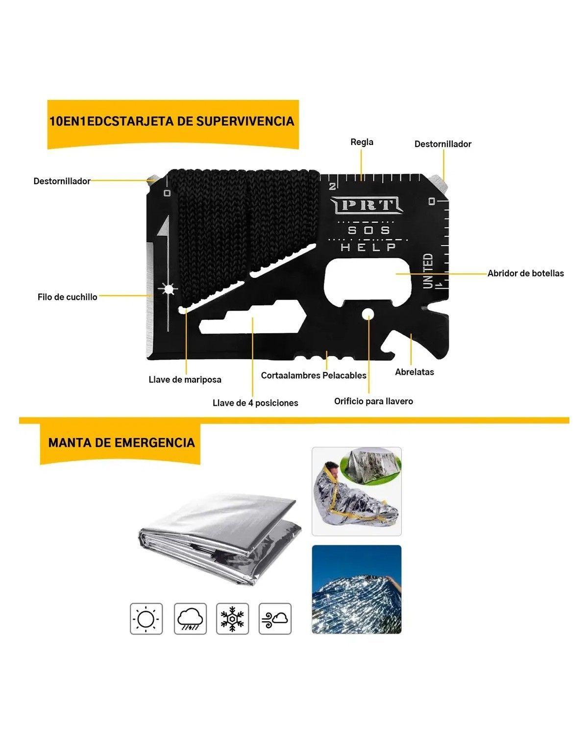 Kit De Supervivencia De Accesorios Para Camping 60 En 1-3