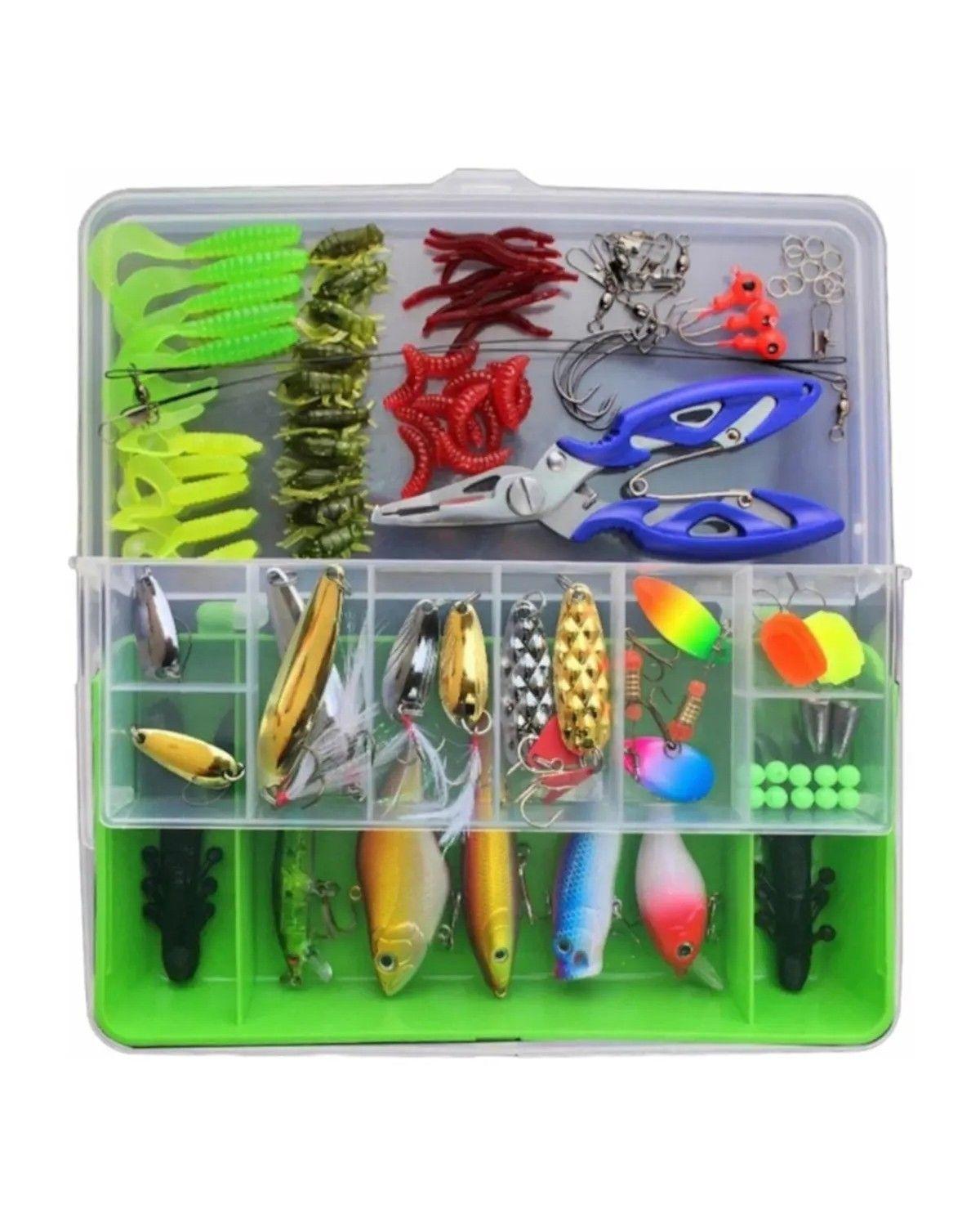 Kit De Pesca Con Cebo Artificial, Alicates Y Funda-3
