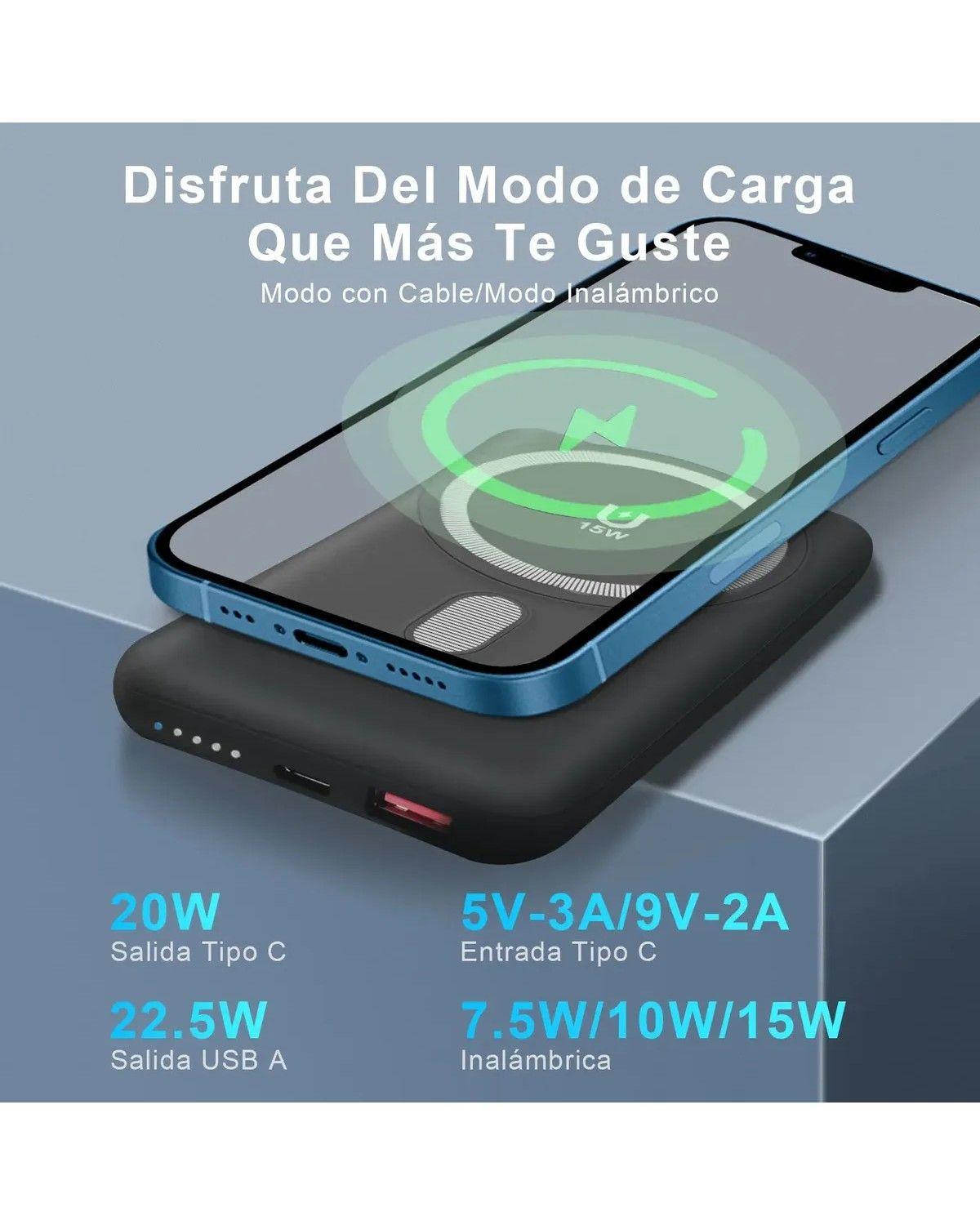 Cargador Inalámbrico Magsafe 15w 10000mah Power Bank 22.5w-3