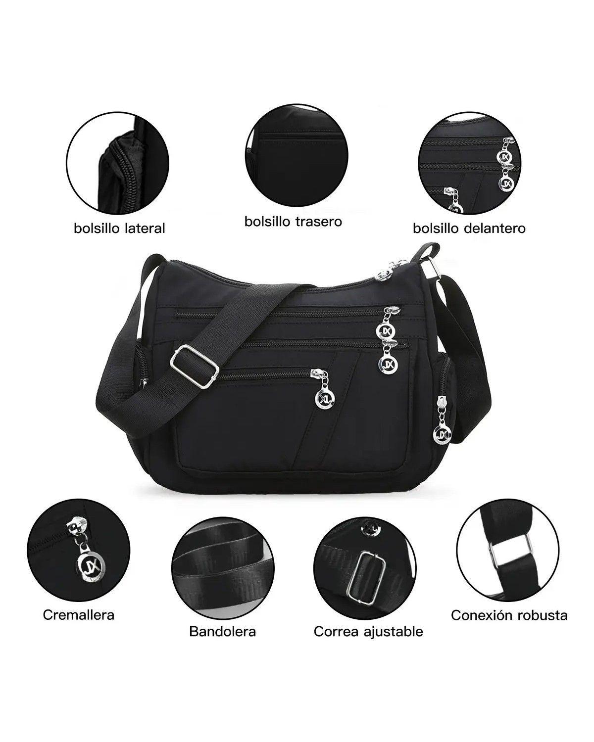 Bolsa Para Mujer Crossbody De Hombro Impermeable Antirrobo-2