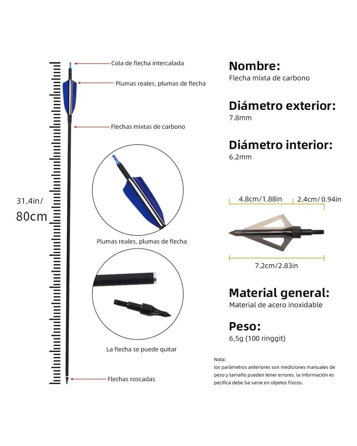 Arco Recurvo Deportivo Para Adultos Con Set Accesorios Negro Ambidiestro-3
