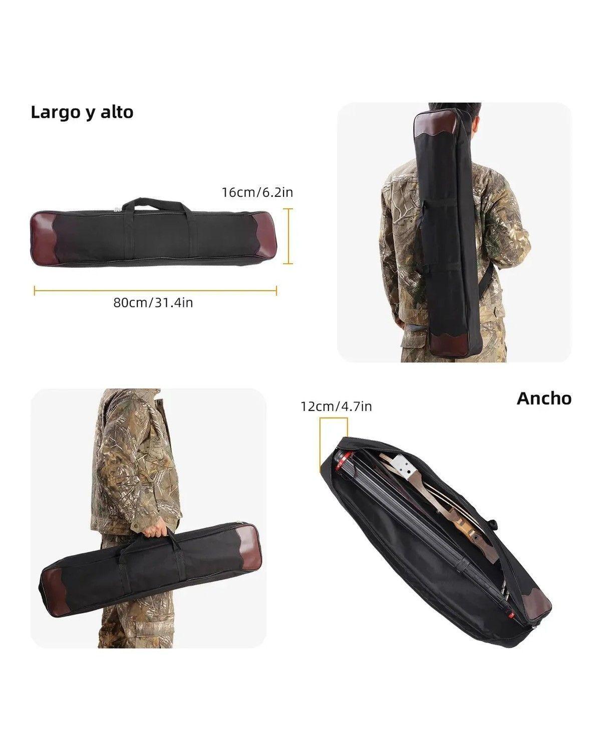 Arco Recurvo Deportivo Para Adultos Con Set Accesorios Negro Ambidiestro-4
