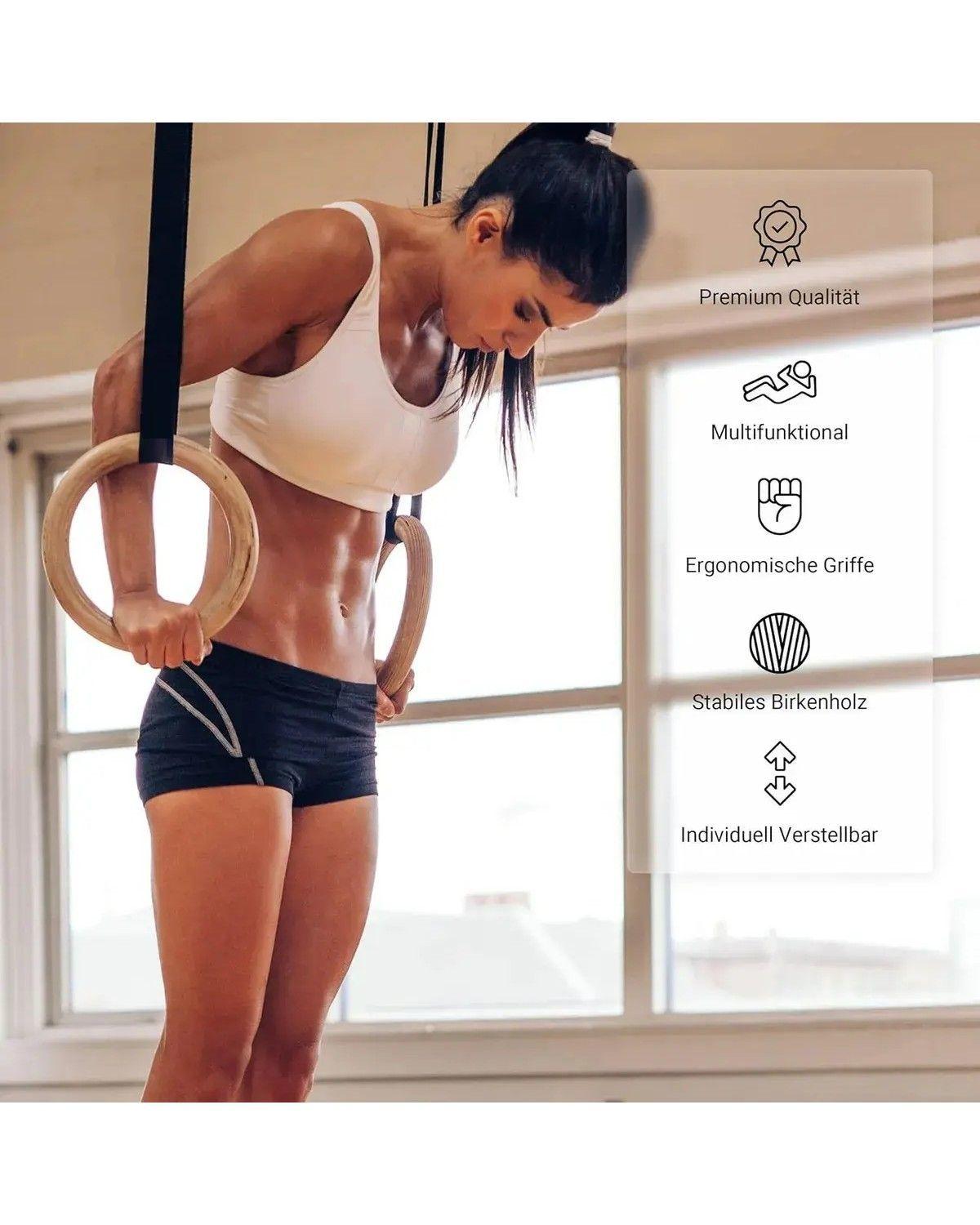 Anillas Olímpicas Fitness Calistenia Correa + Hebillas-1